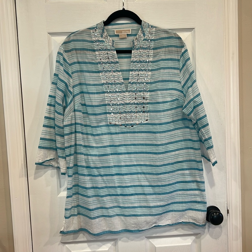 Michael Kors Women beaded top size L-XL. Like new